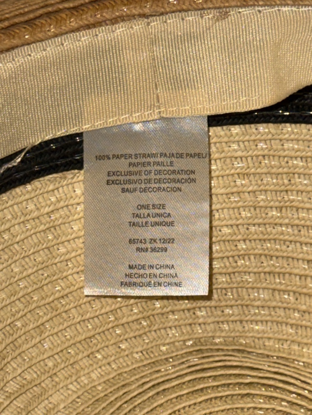 NWOT Summer Straw Hat (OS) - Picture 10 of 10